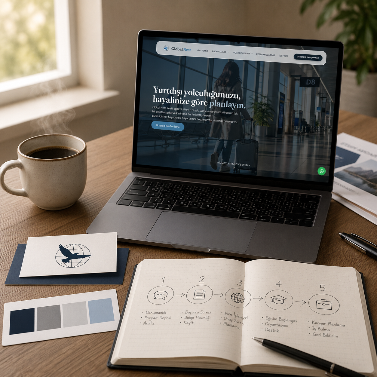 Global Nest dijital marka kimliği ve entegre web sitesi